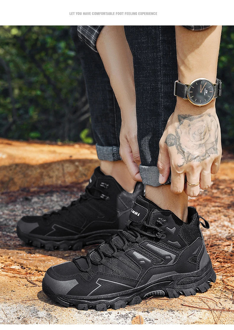 2025 New Hiking Shoes Unisex Outdoor Hiking Sports Shoes Camping Boots Ladies Waterproof Walking Shoes Non-slip Hiking Shoes
