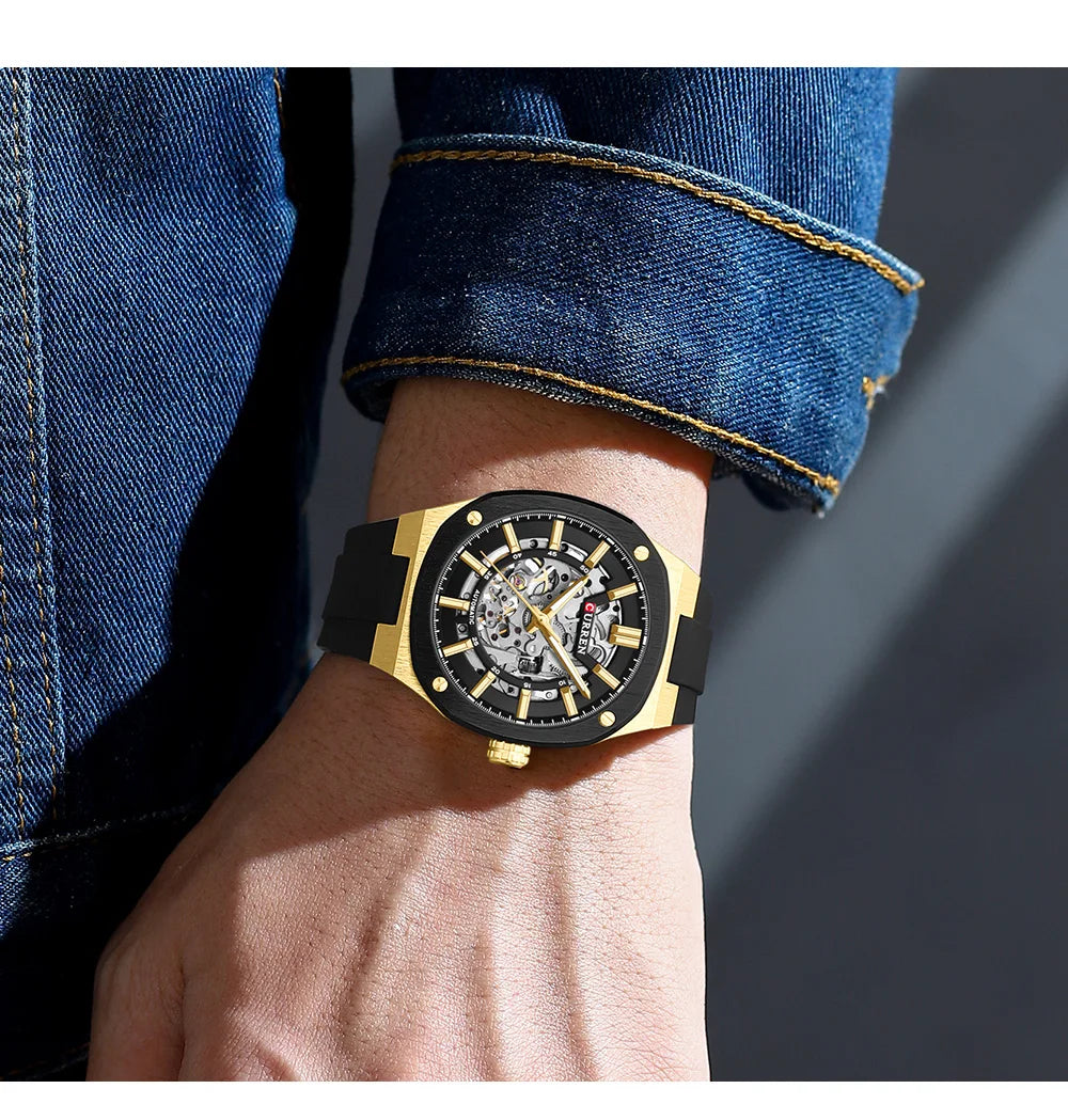 2025 CURREN New Men Mechanical Watch Luxury Sapphire Glass Automatic Watch 41MM Stainless Steel Watch for Men