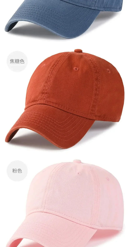 New Solid Color Big Size 63cm Soft Cotton Baseball Caps Men Classic Plus Snapback Cap Ladies High Quality Golf Sun Hat  59-62cm