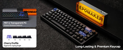 EPOMAKER Magcore65 Lite 65% US QWERTY Layout Wired/BT/2.4Ghz Wireless Mechanical Gaming Keyboard 8K Polling Analog Switch