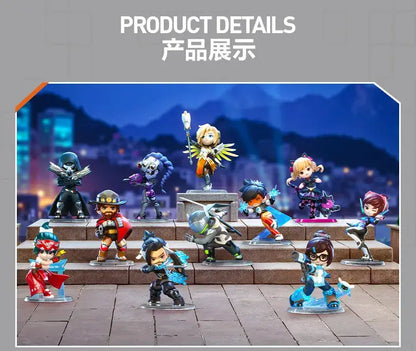 POP MART Seria Overwatch „Play of The Game” – Cutie surpriză originală cu conținut aleatoriu – Figurine drăguțe de anime, ornamente și figurine de acțiune