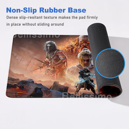 Xxl Mouse Pad God of War Desk Mat Gaming Accessories Keyboard Computer Mousepad Gamer Large Pc Cabinet Office Table Carpet Rug