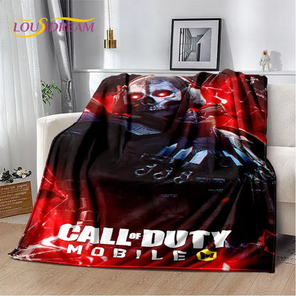 Κουβέρτα 3D COD, απαλή λούτρινη κουβέρτα gamer Call of Duty, φανελένια κουβέρτα ριχτάρι για σαλόνι, υπνοδωμάτιο, κρεβάτια, καναπέ και κάλυμμα γραφείου