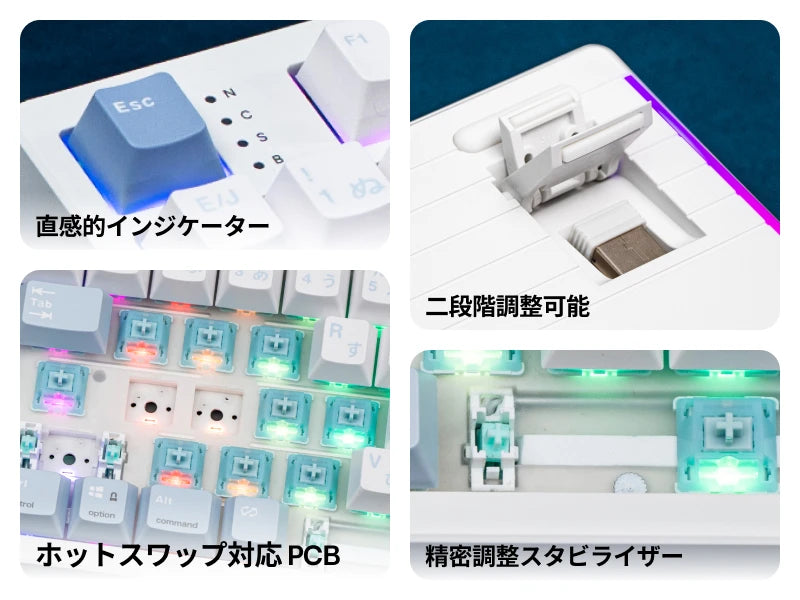 Japanese Version EPOMAKER TH108 JIS Layout 100% Sized Gasket Wired/Bluetooth/2.4Ghz Wireless NKRO Mechanical Keyboard Long-Lasting 8000mAh