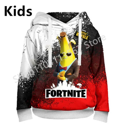 Φούτερ με Κουκούλα Llama Battle Royale F-Fortnited με 3D Εκτύπωση για Άνδρες, Γυναίκες και Παιδιά, Αγόρια και Κορίτσια, Streetwear Πουλόβερ, Πράσινα Τοπ