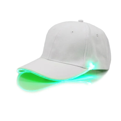 Šviesolaidinė LED kepurė su 7 spalvų švytinčiais elementais, EDC beisbolo kepurės, USB įkrovimas, šviečiančios kepurės, funkcinė LED kepurė