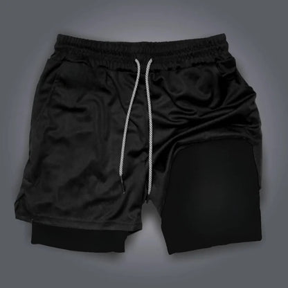  Dragon Ball Men's Double-layer Shorts Son Goku Summer Japanese Anime Fake Two-piece Sports Fitness Quick-drying Shorts