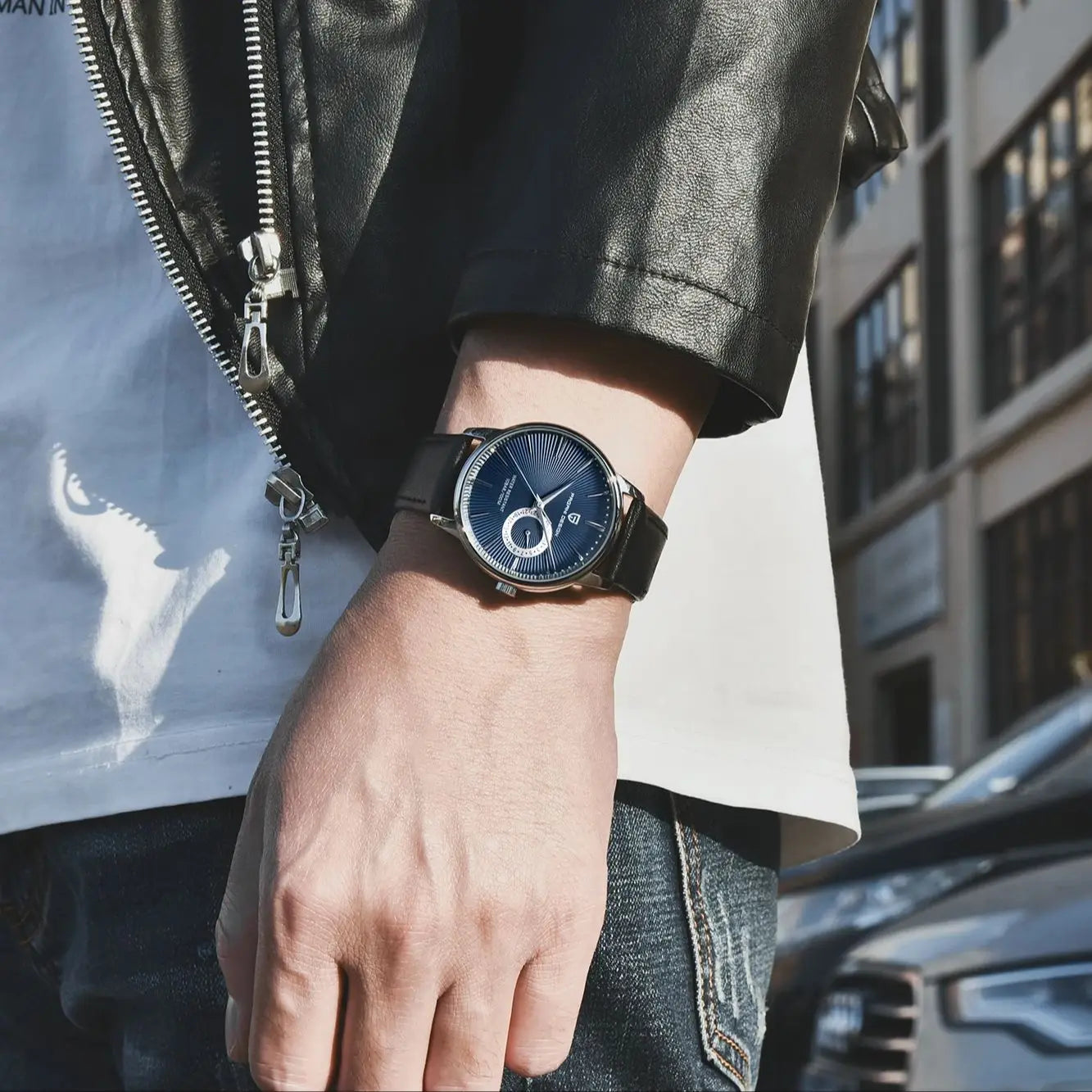 Relógio Casual de Quartzo para Homem PAGANI DESIGN, Luxo Leve, Versátil, Vidro Revestido, Impermeável, Mostrador em Aço Inoxidável e Indicação de Data