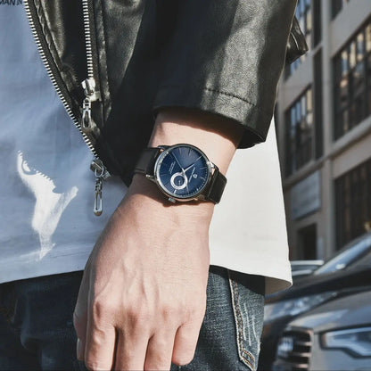 Relógio Casual de Quartzo para Homem PAGANI DESIGN, Luxo Leve, Versátil, Vidro Revestido, Impermeável, Mostrador em Aço Inoxidável e Indicação de Data