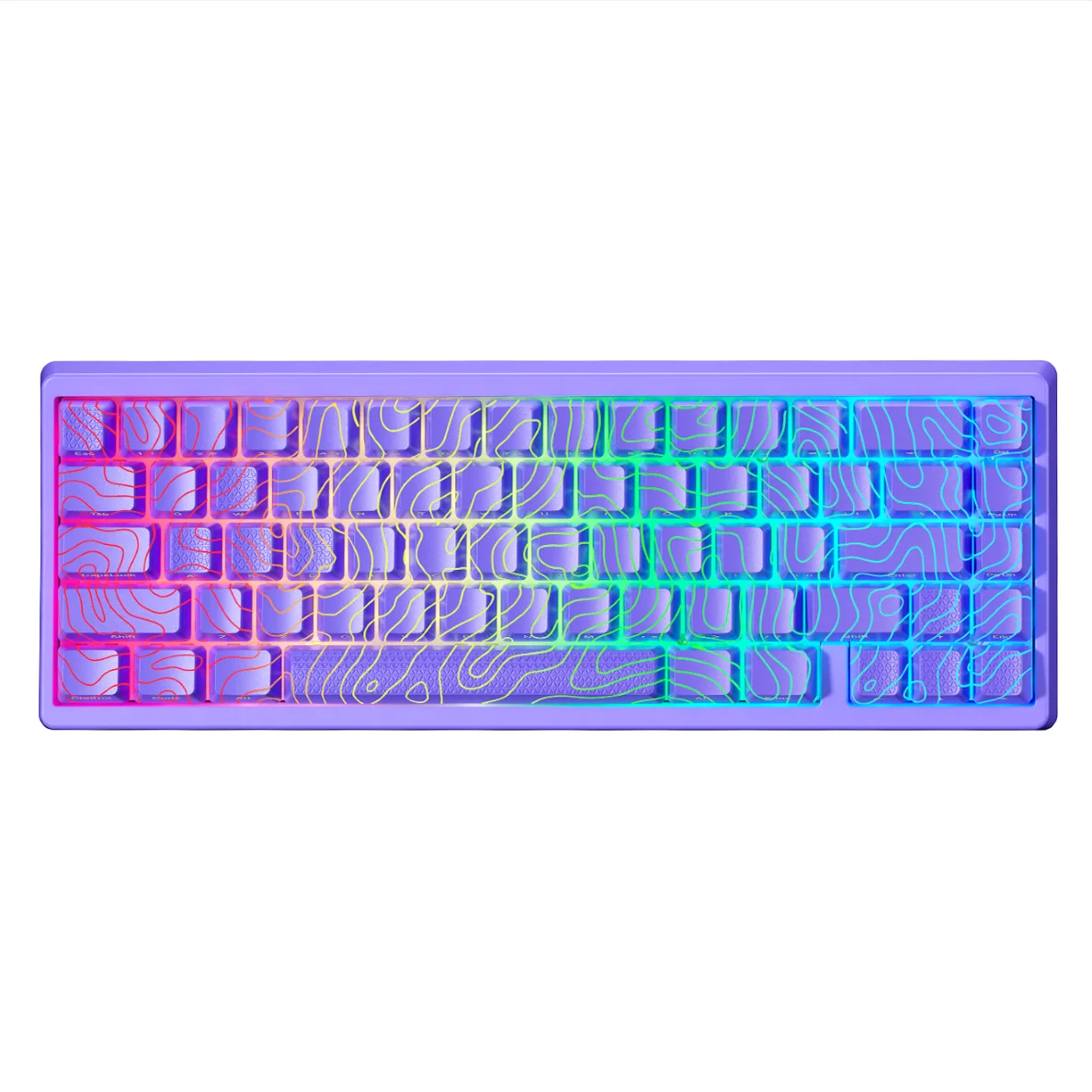XVX Wireless Mechanical Keyboard M67 JadeStone With IMD-Tech Keycaps Tri-Mode Topographic White Gamer Keyboard Gasket Design