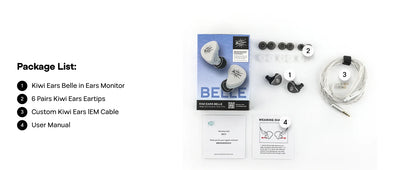 Linsoul Kiwi Ears Belle HiFi Earphones 10mm DLC Dynamic Driver IEM Wired Earbuds, Precision Sound Signature In-Ear Monitor for Audiophile Music & Gaming