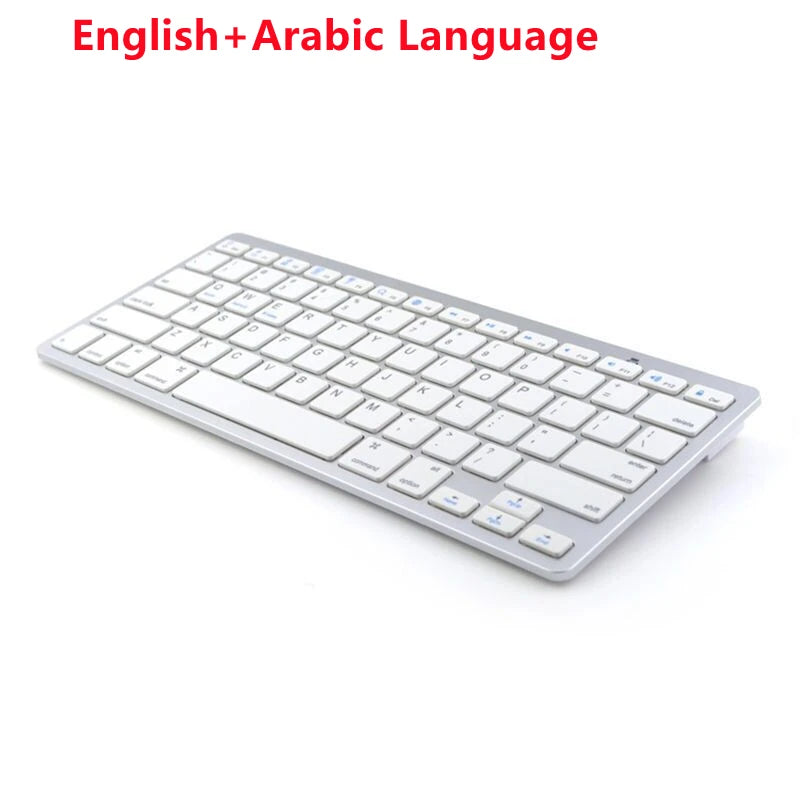 78 Keys Wireless Keyboard Bluetooth-compatible Russian/Korean/Hebrew/Spanish/Arabic for iPad Air Pro for Windows/Android Laptop