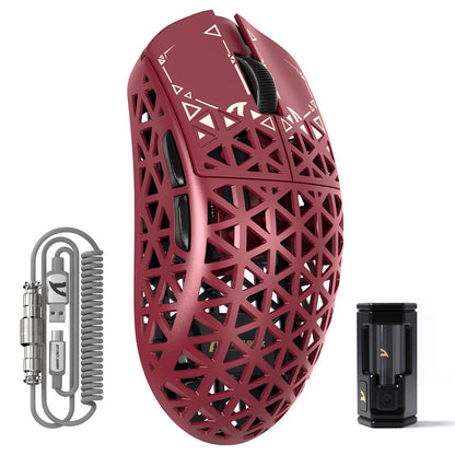 ATTACK SHARK R5Ultra Carbon Fiber trådløs 8K PAW3950MAX gamingmus med 8K spiralkabel,