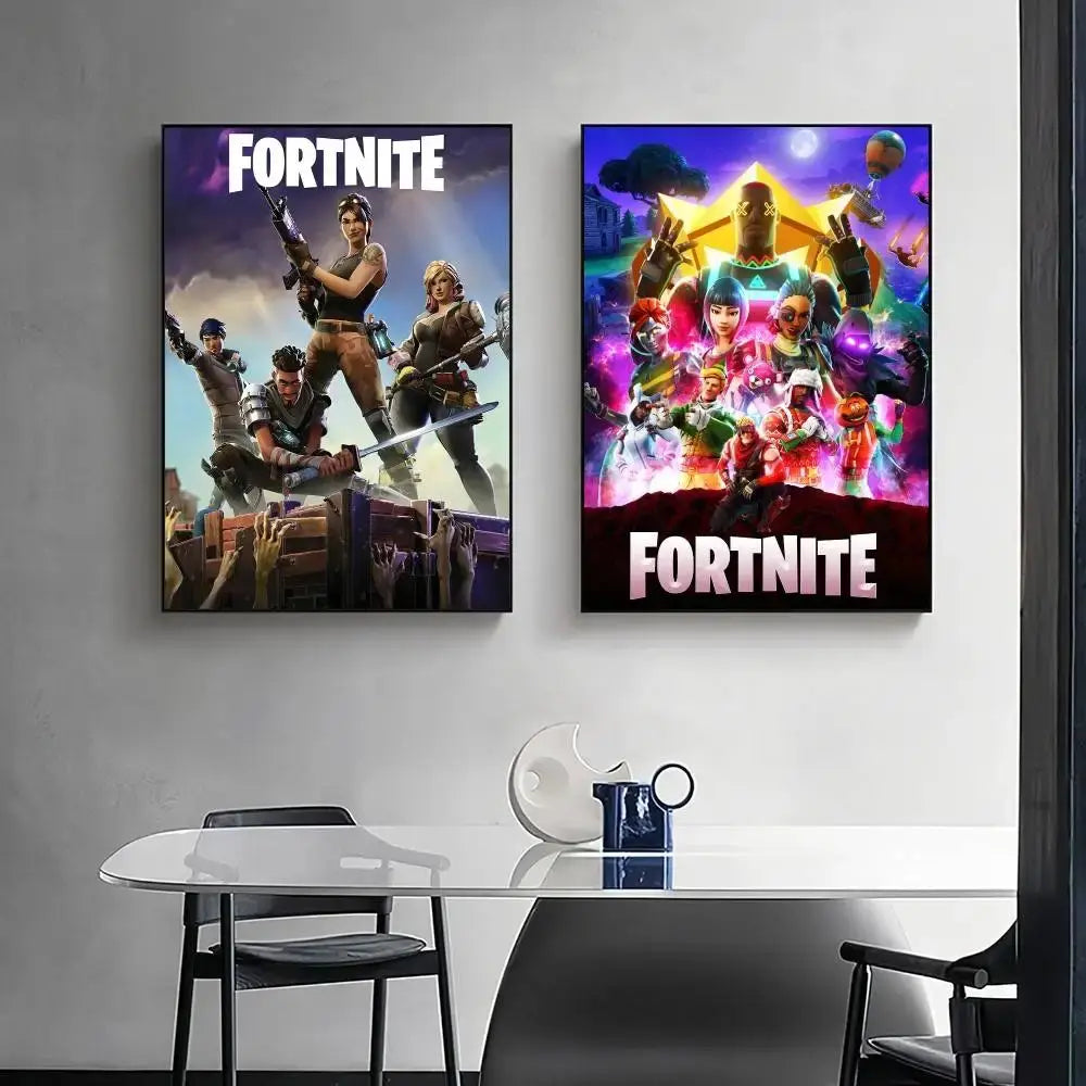 Game F-Fortnite Poster Surprise Home Decoration Picture Wall Art for Study Living Room Decor