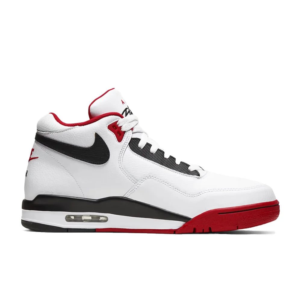 „Nike Flight Legacy Classic Style“ vidutinio aukščio retro krepšinio bateliai, unisex, raudoni/balti, BQ4212-100