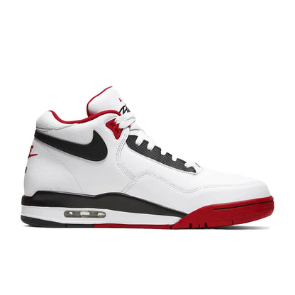 „Nike Flight Legacy Classic Style“ vidutinio aukščio retro krepšinio bateliai, unisex, raudoni/balti, BQ4212-100