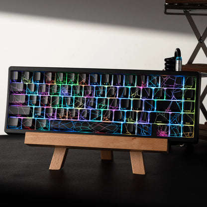 XVX Wireless Mechanical Keyboard M67 JadeStone With IMD-Tech Keycaps Tri-Mode Topographic White Gamer Keyboard Gasket Design