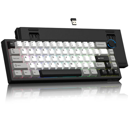 Womier Q61 V2 Wireless 65% Mechanical Keyboard with Knob VIA Programmable Support Tri-Mode BT/2.4G/USB-C Hot-Swap RGB for Mac/PC