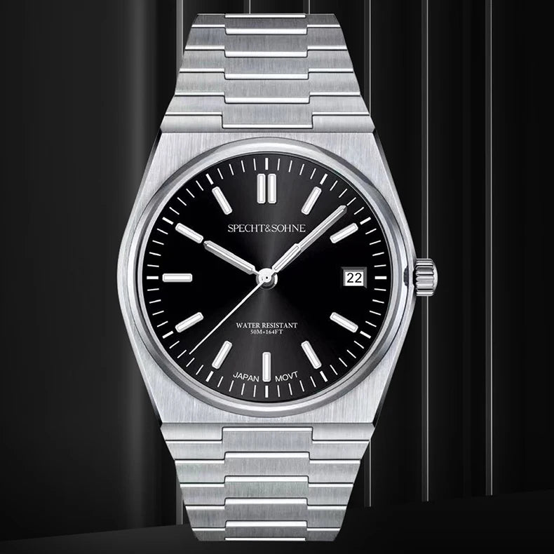 2025 New Arrivals Specht&Sohne Men's Watches Stainless Steel Sapphire Classic Quartz Men Watch Relogio Masculino 100M Waterproof