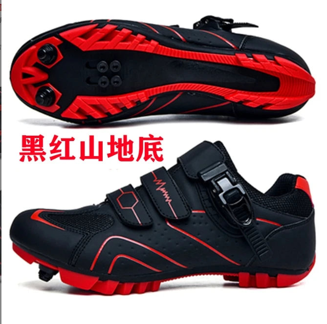 Chaussures de cyclisme unisexes à semelle rigide – Chaussures à crampons pour vélo de route 4 saisons, VTT et sports de plein air