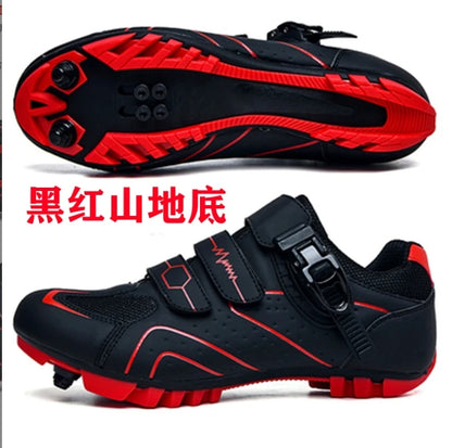 Chaussures de cyclisme unisexes à semelle rigide – Chaussures à crampons pour vélo de route 4 saisons, VTT et sports de plein air