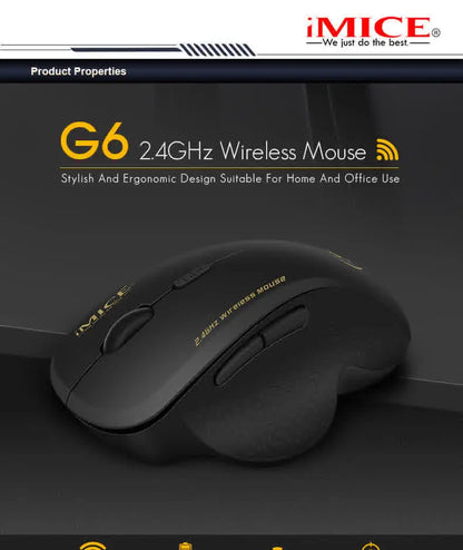 Wireless Gaming Mouse 2.4GHz Ergonomic Optical Mouse with USB Receiver, 1600 DPI Wireless Gaming Mouse for Laptop, PC & Desktop