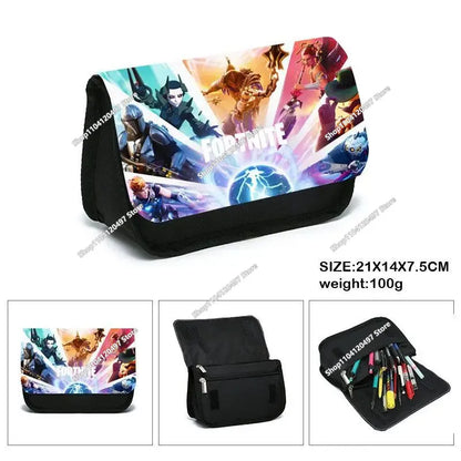 New Fortnite Pencil Case Cartoon Figure Printed Pencil Bags Cute Pencil Cases Boys School Supplies Children Birthday Gifts