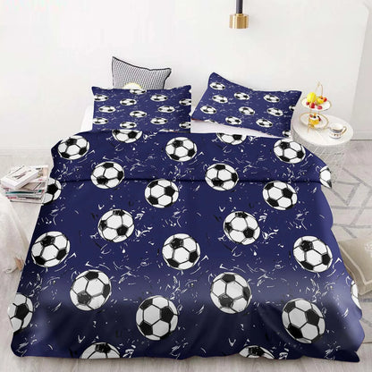 Football Duvet Cover Set Comforter Bedding 3D Children’s Bedding Set 3-Piece 1 Quilt Cover King Size