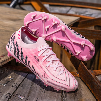 Chaussures de football unisexes pour hommes, modèle AG FG, avec tige en polyuréthane résistant et crampons en caoutchouc robustes, idéales pour les matchs de football en extérieur, sur gazon et pour les activités sporti