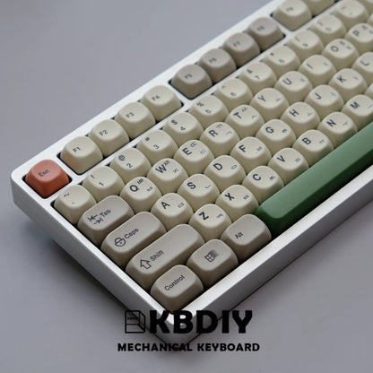 KBDiy KOA Profile Keycap GMK Style Retro 9009 Theme PBT Keycaps For Mechanical Keyboard Gaming KIT Korean 139 Keys ISO Key Cap