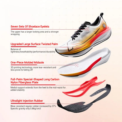 Xtep One Piece Model 2.0/1.0 Men Running Shoes  Autumn Comfortable Stability Cushion Rebound Racing Sneakers 876319110073