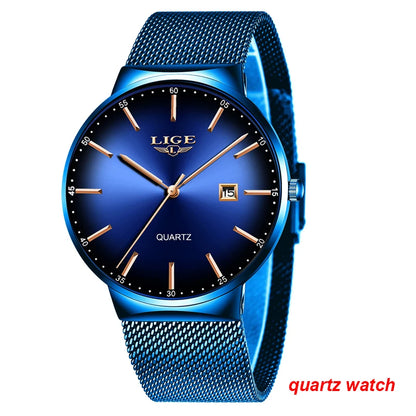 LIGE automatische mechanische polshorloges voor heren – Luxe horloge uit het topsegment met tourbillon, elegant en waterdicht model, ideaal voor op het werk of formele gelegenheden.