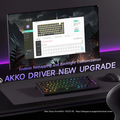 Akko TAC75 HE Magnetic Keyboard 75% Magnetic Switch Rapid Trigger 0.005mm ARGB 8K Polling Rate Wired Gamer Customized Keyboard