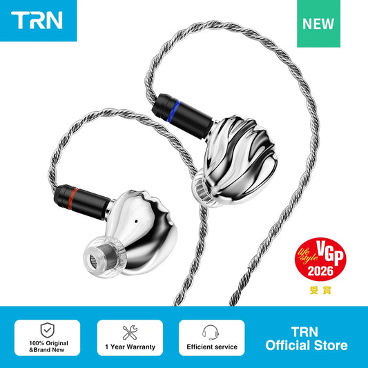 TRN SHELL Hybrid Headphones Triple Dynamic + Planar Driver Wired In-Ear Monitors, Four-Unit Acoustic Architecture HiFi Hybrid Headphones for Audiophile Sound