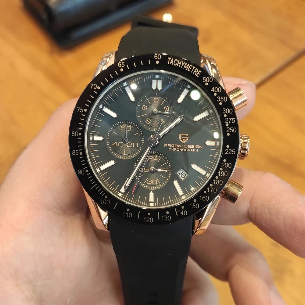 PAGANI DESIGN 45MM 2026 Relógio masculino de quartzo 30M impermeável, luxo business em aço inoxidável Relogio Masculino 5140