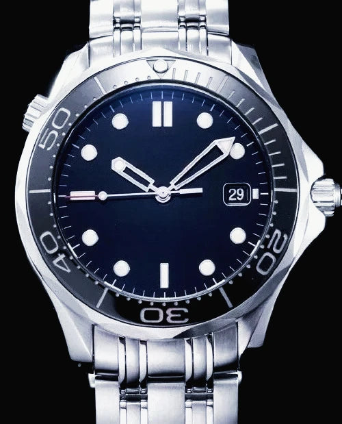904L Stainless Steel Case, for Men Automatic Mechanical Movement Luxury Watch, Black Blue Leather Ceramic Exquisite Heritage
