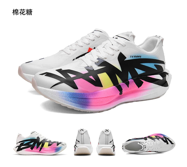 Men's Sports Shoes, Casual Running Shoes, Unisex Jogging Shoes, Popcorn Outsole, Lightweight Breathable Sports Shoes, Women's Non-Slip Shock-Absorbing Athletic Running Shoes Size 34-44