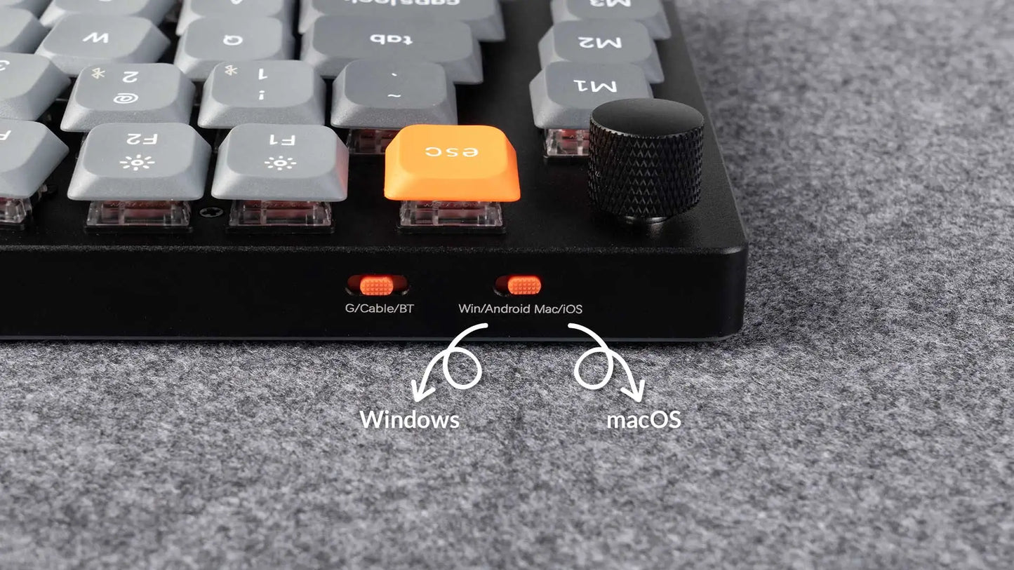 Keychron K15 Max (Alice Layout) QMK Wireless Custom Mechanical Keyboard Low Profile Gateron Switch Double-shot PBT Keycaps