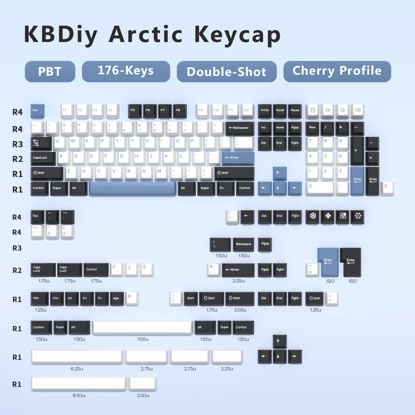 KBDiy GMK Illusion Keycap Cherry Profile Double Shot PBT ISO Keycaps For Gamer Mechanical Keyboard Kit Gaming Point Retro Keycap