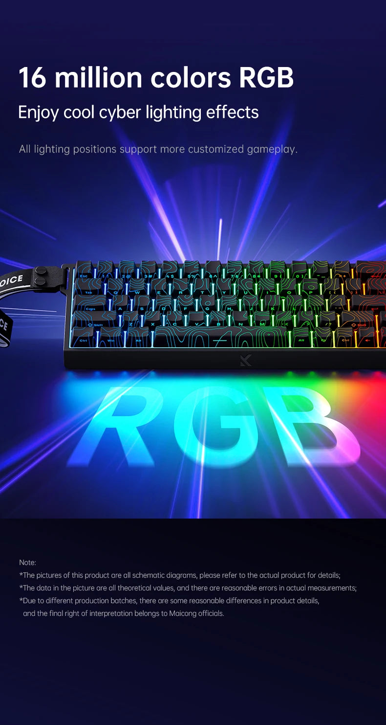MCHOSE Ace 60 Pro 68 Magnetic Axis Mechanical Keyboard Customized Esports 0.01ms Latency RT 0.01mm 128K Gaming Keyboard Original