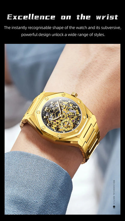 OLEVS 6669 Fully hollow men's watch luxury automatic mechanical watch men's 30M waterproof Man Wristwatches