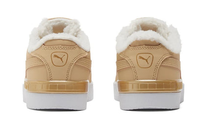Baskets basses en polaire Puma Jada, couleur kaki, 382703-02.