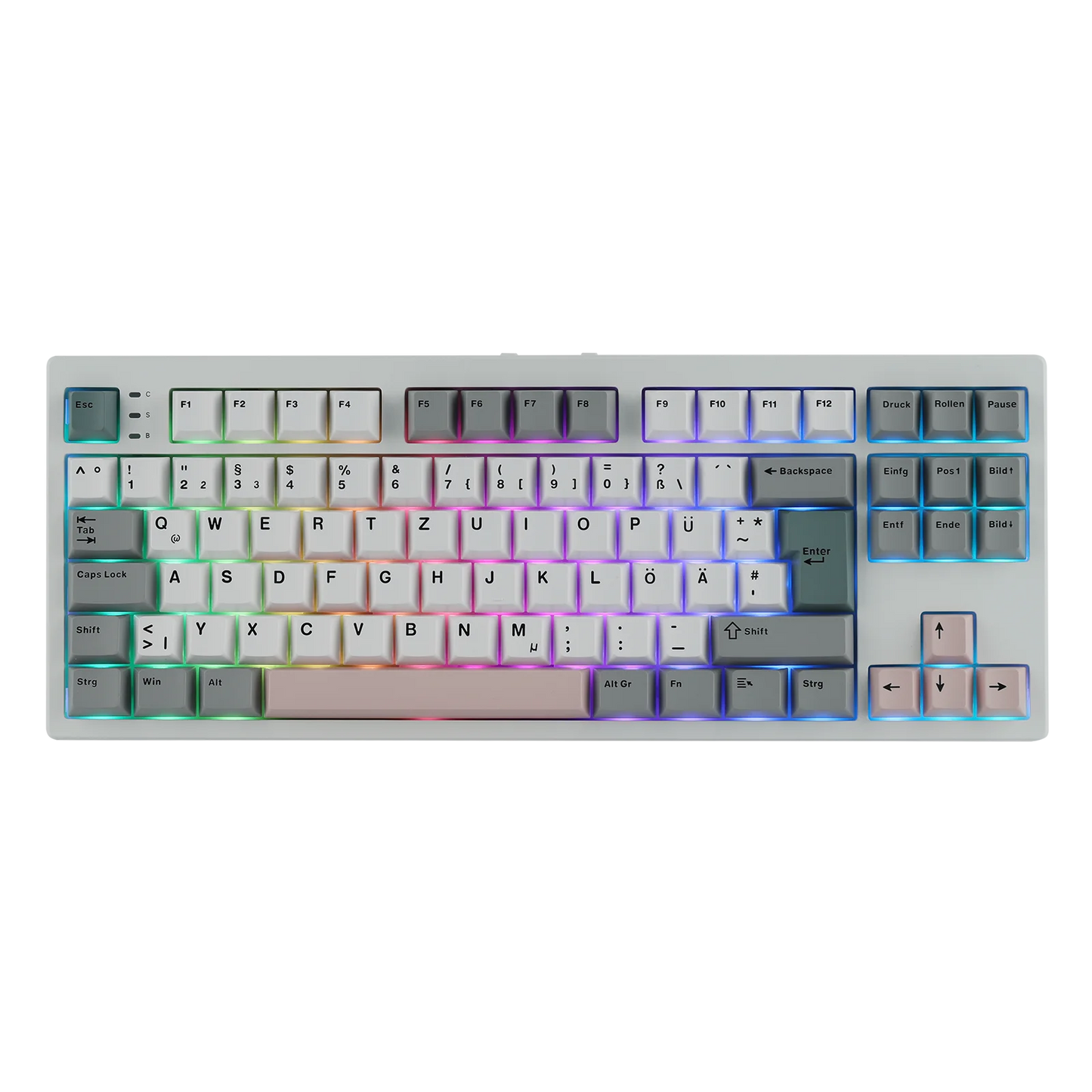 EPOMAKER TH87 ISO-DE Tenkeyless TKL Layout Wired/Bluetooth/2.4 GHz Wireless Mechanical Keyboard with 10000mAh Battery for PC/Mac