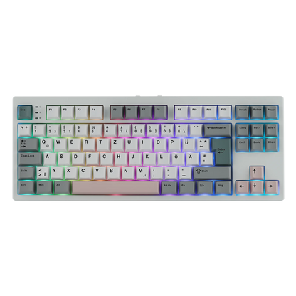 EPOMAKER TH87 ISO-DE Tenkeyless TKL Layout Wired/Bluetooth/2.4 GHz Wireless Mechanical Keyboard with 10000mAh Battery for PC/Mac