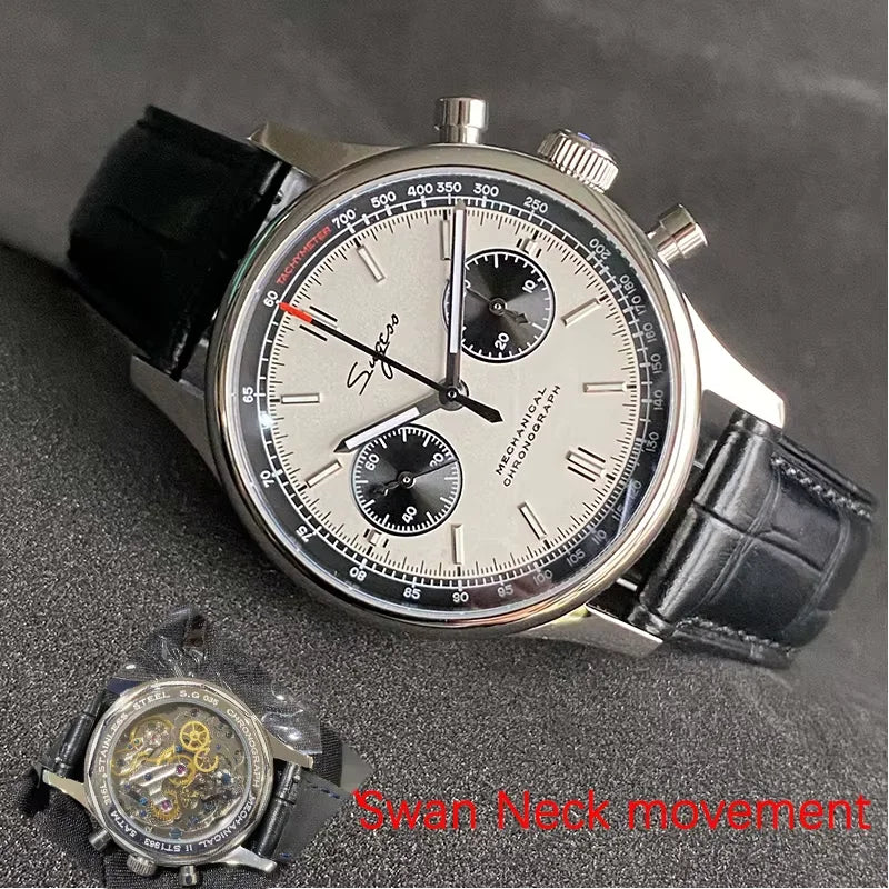 Limited Edition Official Pilot Mechanical Watch Chronograph ST19 Original Military 40MM Men Wristwatch Mechanical Panda Watches