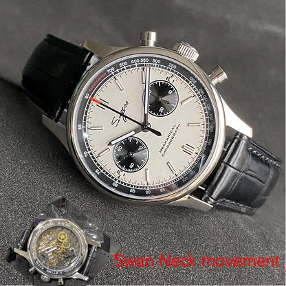 Limited Edition Official Pilot Mechanical Watch Chronograph ST19 Original Military 40MM Men Wristwatch Mechanical Panda Watches