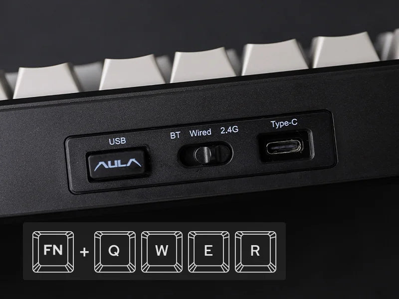 EPOMAKER X AULA F75 MAX Compact 75% Wired/BT5.0/2.4GHz Wireless Mechanical Gaming Keyboard with TFT Screen & Knob for PC/Mac