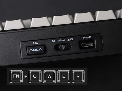 EPOMAKER X AULA F75 MAX Compact 75% Wired/BT5.0/2.4GHz Wireless Mechanical Gaming Keyboard with TFT Screen & Knob for PC/Mac