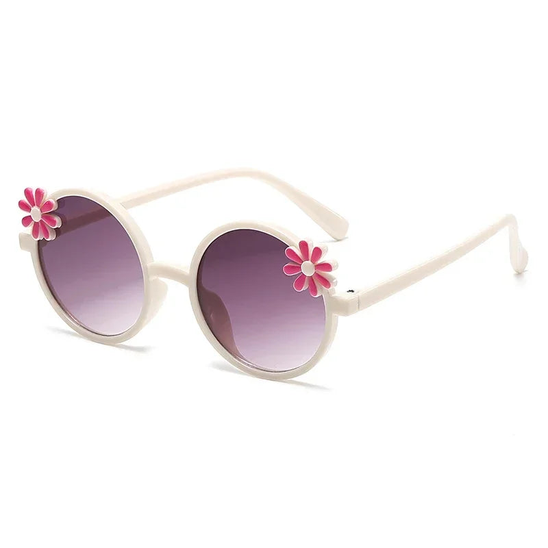 New Children's Glasses Floret Anti-ultraviolet Fashion Children's Sunglasses Outdoor Shading Travel Children's Mirror Eyewear