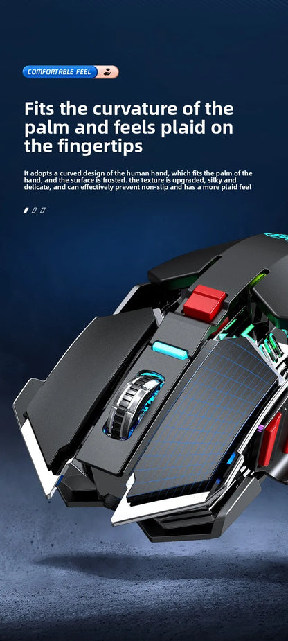 Nowa mysz gamingowa 2025 SC300 bezprzewodowa 2.4G RGB 3200dpi, akumulatorowa, cicha, mechaniczna mysz e-sportowa do komputera stacjonarnego i laptopa